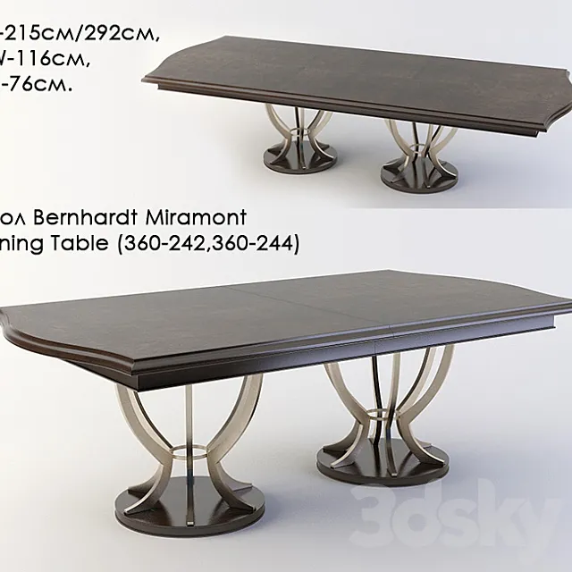 Buffet Bernhardt Miramont Dining Table (360-242360-244) 3DS Max Model