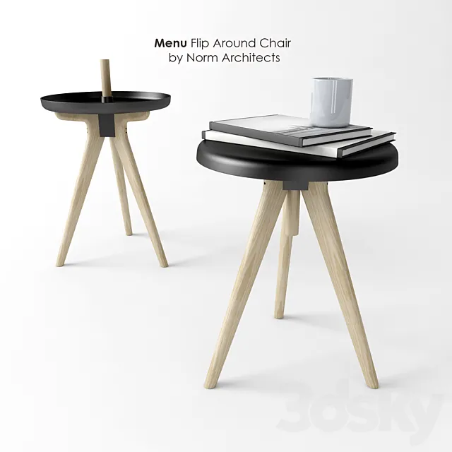 Buffet Menu Flip Around Chair by Norm Architects 3DSMax File