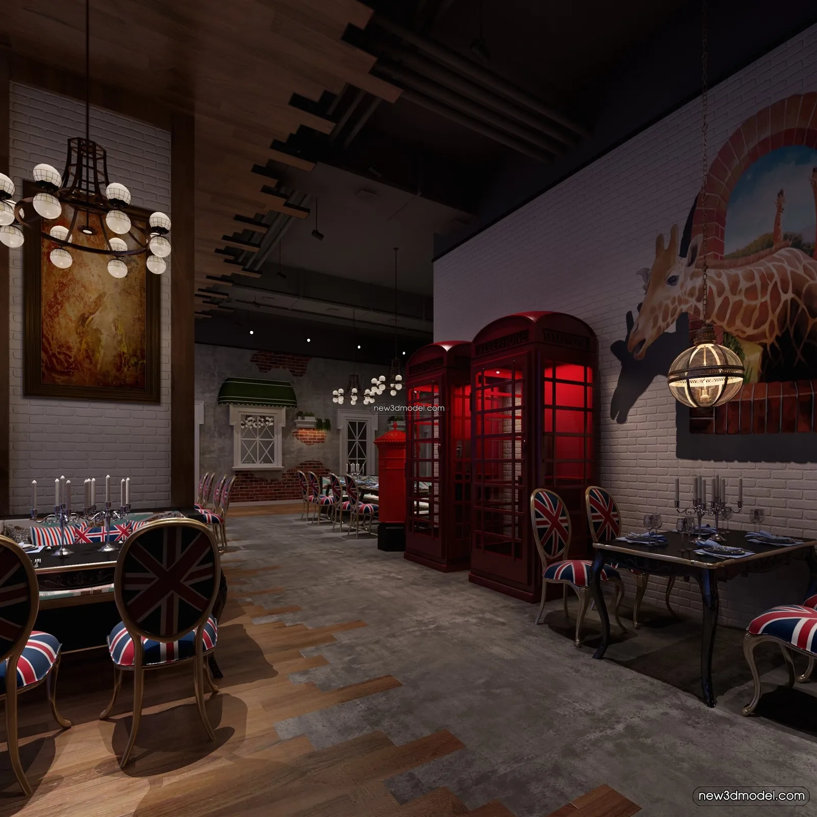 Buffet Restaurant of Hotels 3D Scenes – 3D Blocks – 099 – VRAY