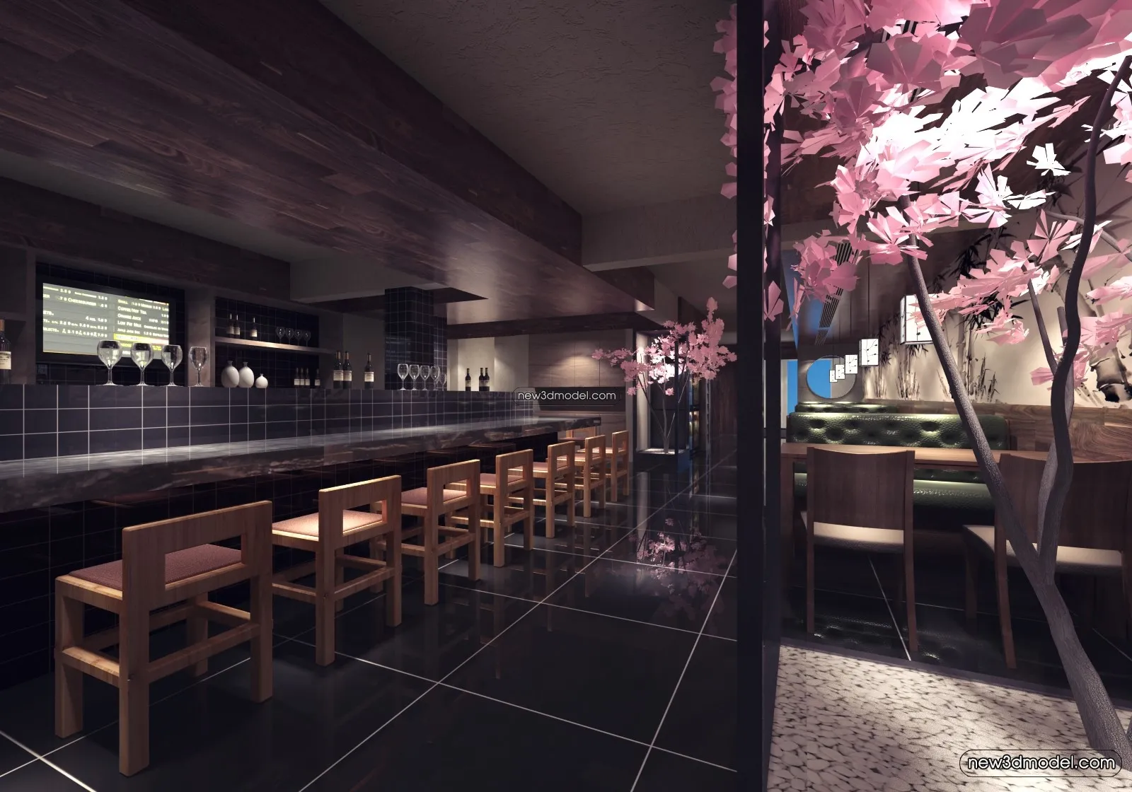 Buffet Restaurant of Hotels 3D Scenes – 3D Blocks – 108 – VRAY