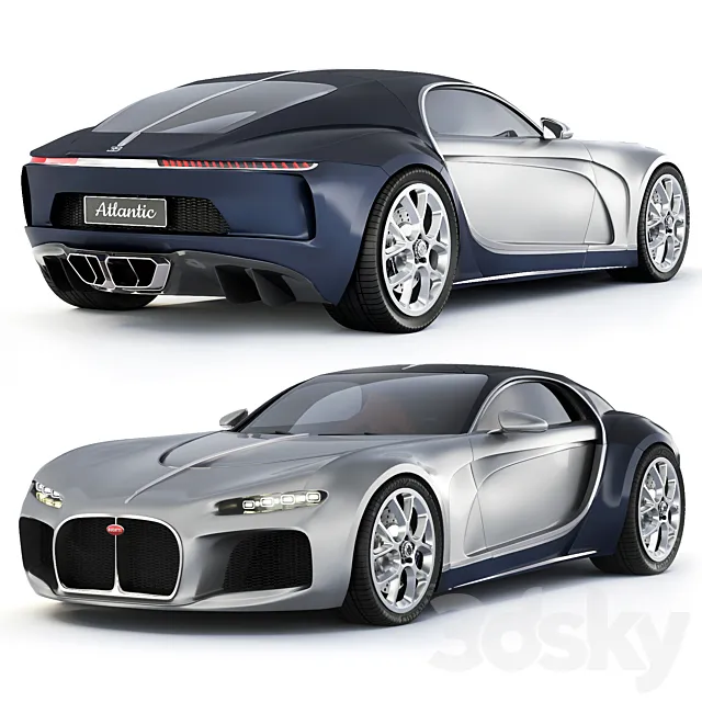 Bugatti Atlantic 3ds Max
