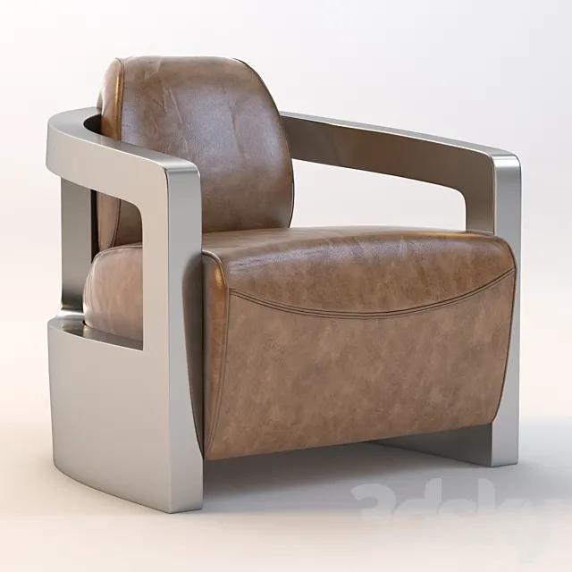 Bugatti Atlantic Coupe Leather Chair 3DS Max Model