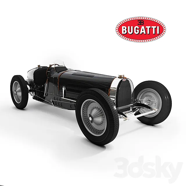 Bugatti Type 59 Grand Prix 1933 3DS Max Model