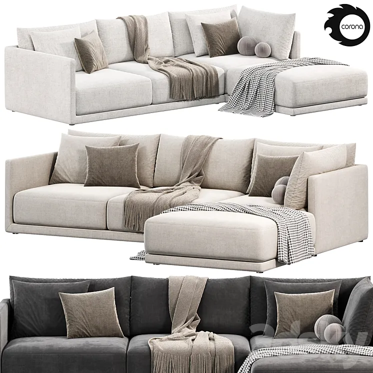 Build Your Own Melbourne Sectional Sofa by westelm 3DS Max