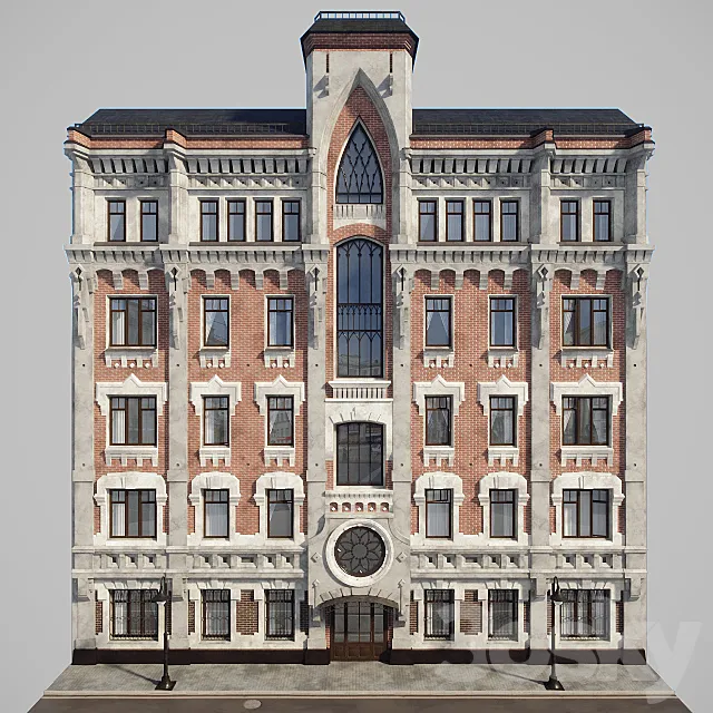 Building facade 3ds Max