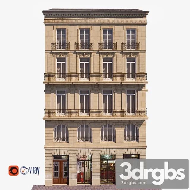 Building Facade For Background 9 3dsmax Download