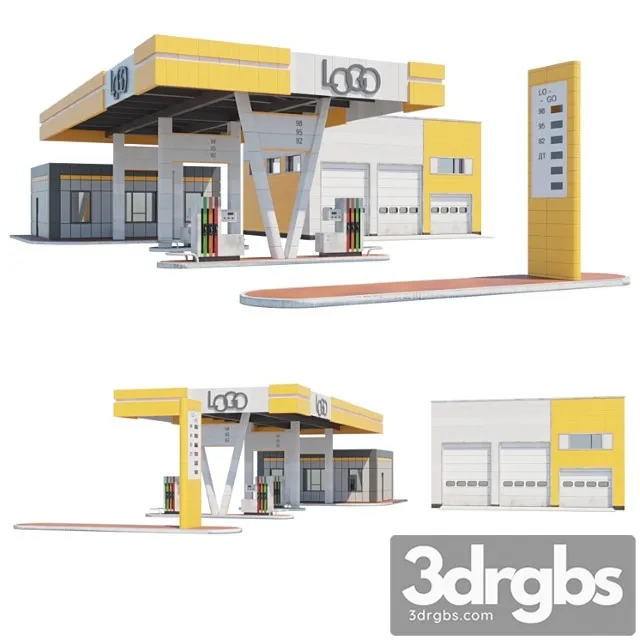 Building Gas Station With Srt 3dsmax Download