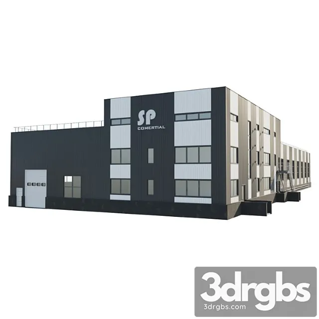 Building Warehouse With Attached Office 3dsmax Download
