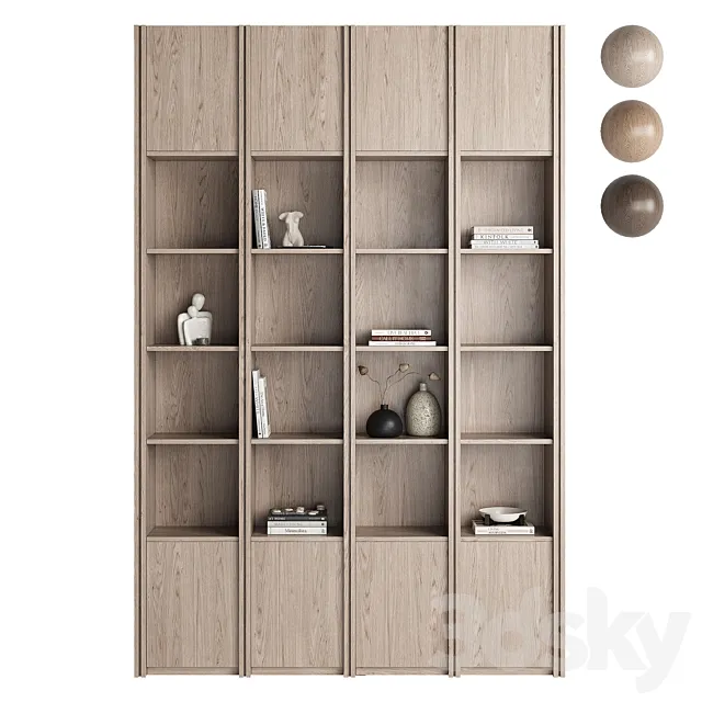 Built-in bookshelf 002 KM 3ds Max