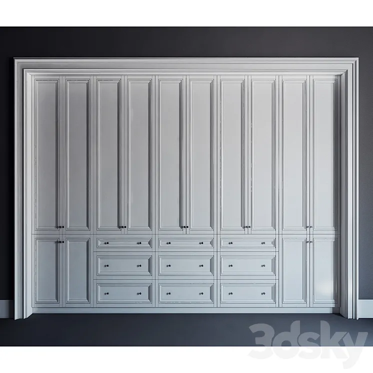 Built-in closet 01 \ fitted wardrobe 01 3DS Max