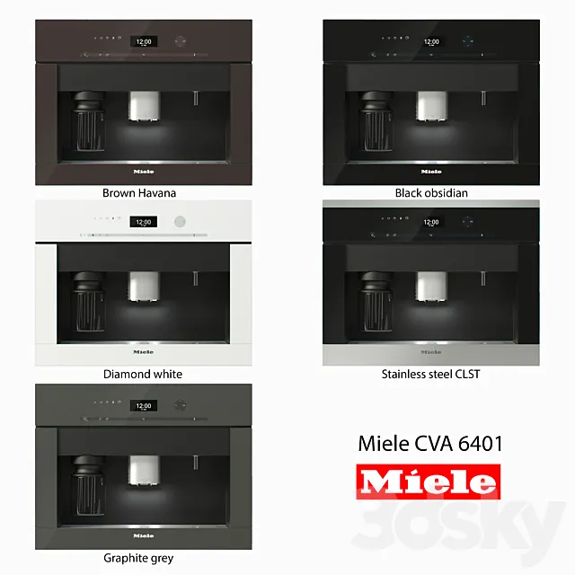 Built-in coffee machine – CVA 6401 3ds Max