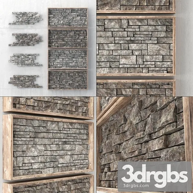 Built-in decorative panel made of bricks 3dsmax Download