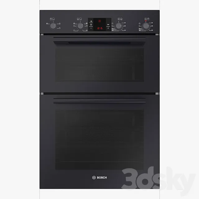 Built-in double multi-function oven HBM43B260B black Serie 6 3ds Max