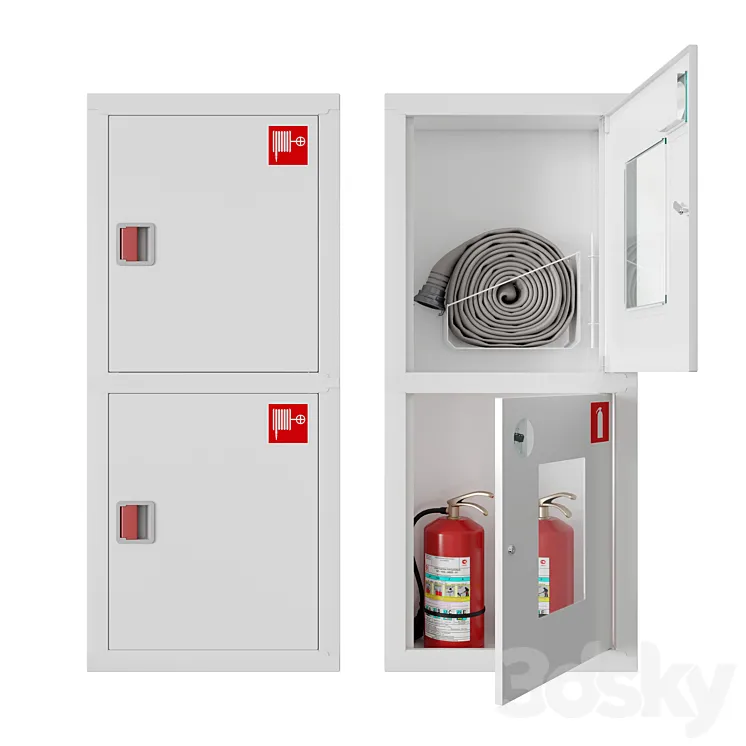Built-in fire cabinets 3DS Max