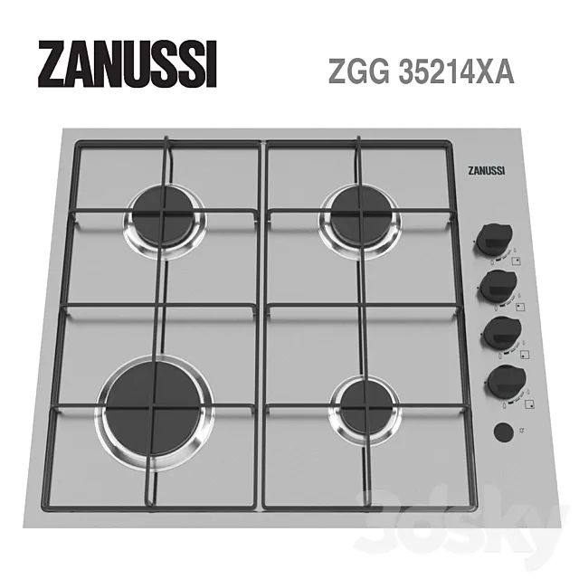 Built-in gas hob Zanussi ZGG 62412XA 3ds Max