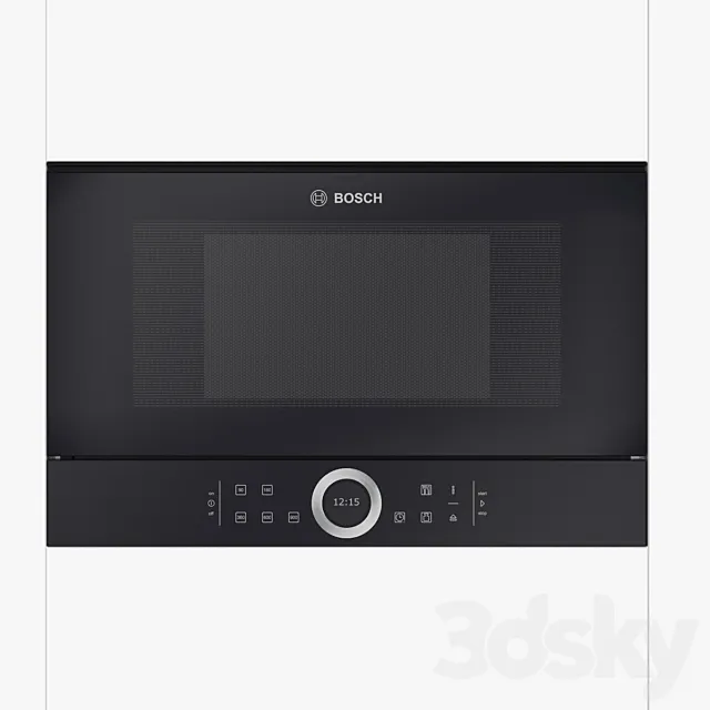 Built-in microwave BFL634GB1B Black Serie 8 3ds Max