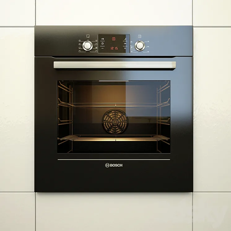Built in oven Bosch HBG43T360R 3DS Max