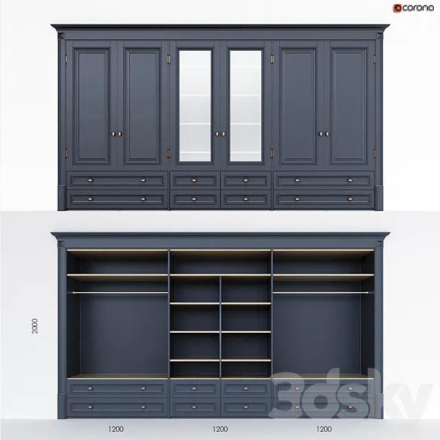 Built-in wardrobe 3DS Max Model