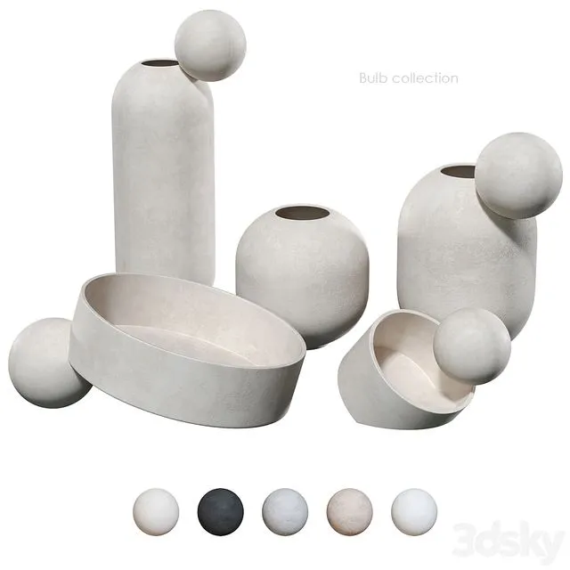 Bulb collection vases 3dsMax Model