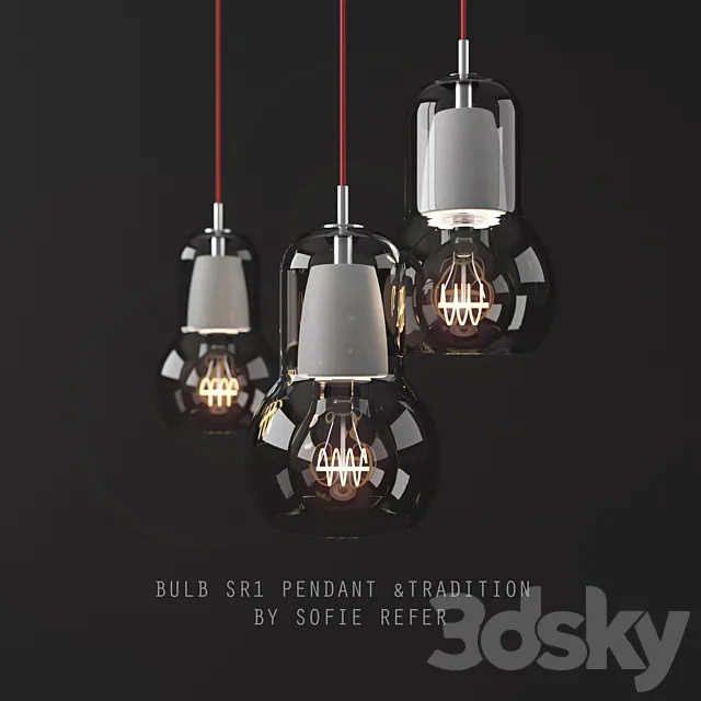 Bulb SR1 pendant 3ds Max