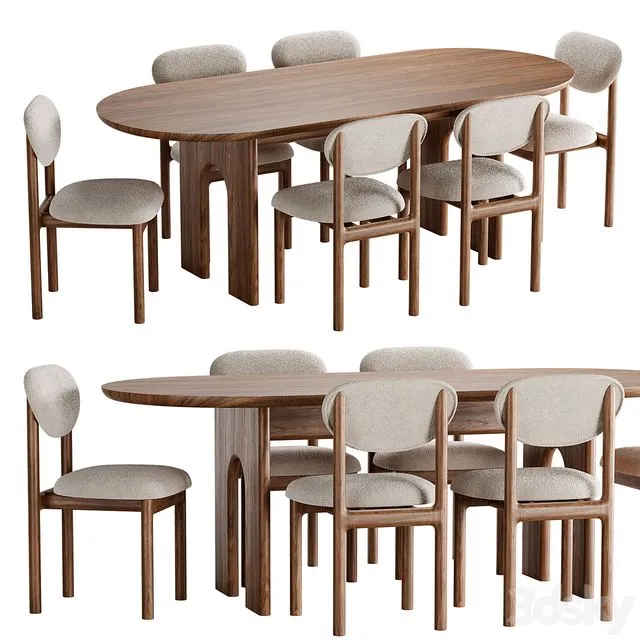 Bult table and chair 3dsMax Model
