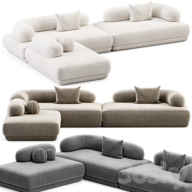 BUMPER Sectional sofa 3ds Max