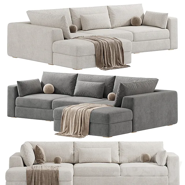 Bumper Sectional Sofa 3ds Max