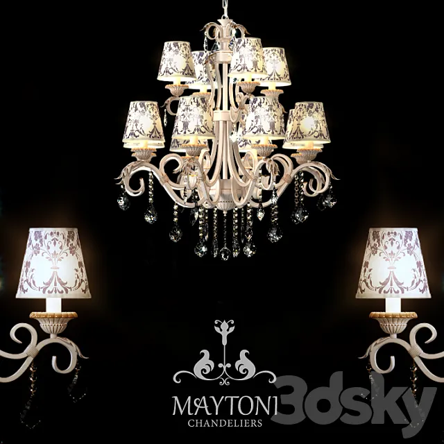 Bunk chandelier Maytoni ARM219-12-G 3DSMax File