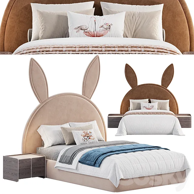 Bunny bed By SKhome 3DS Max Model