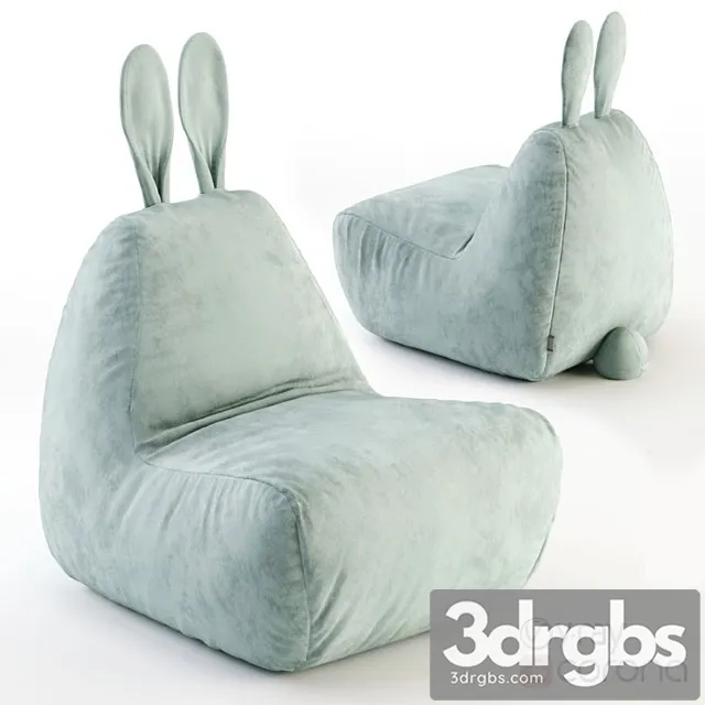 Bunny chair velvet mint 3dsmax Download