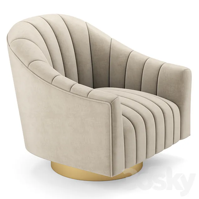 Buoyant Accent Lounge Swivel Chair 3ds Max