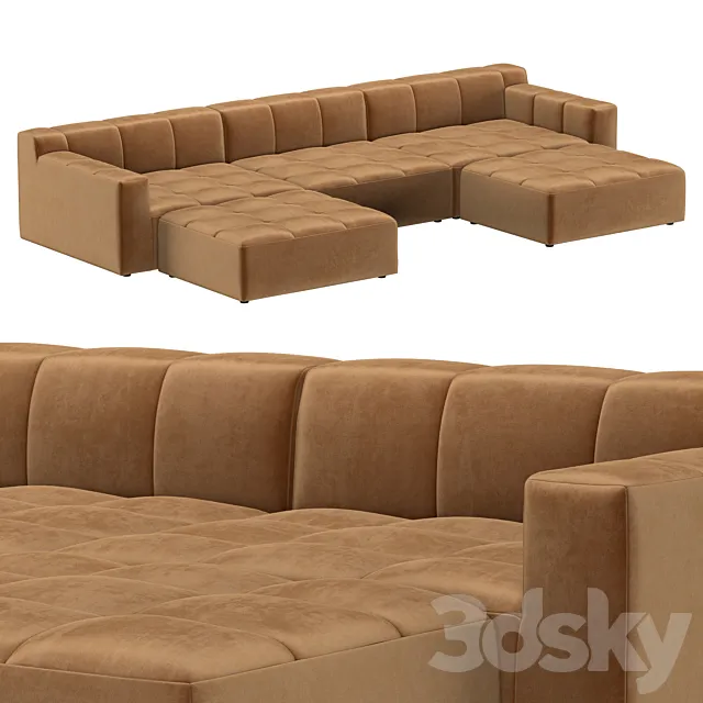 BURANO MODULAR CUSTOMIZABLE SECTIONAL 3DS Max Model