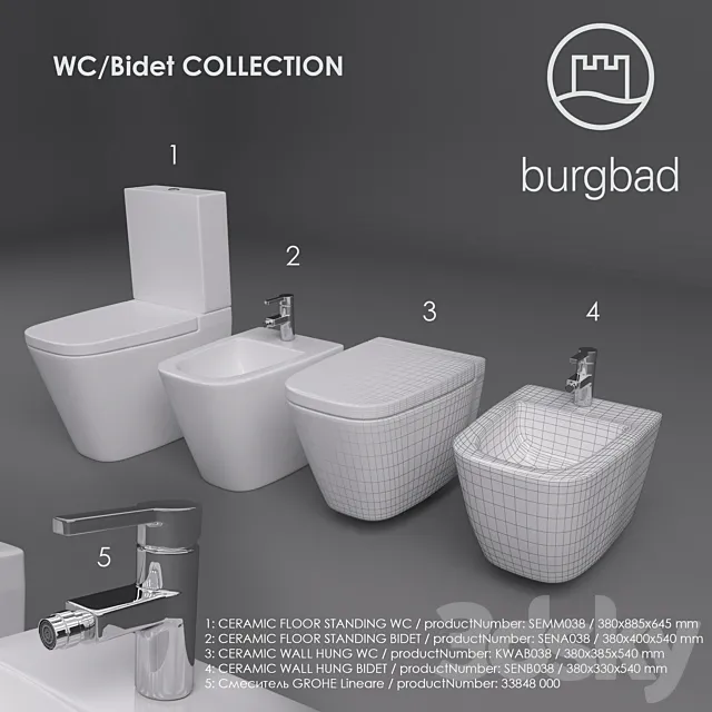 Burgbad WC_Bidet COLLECTION 3DSMax File