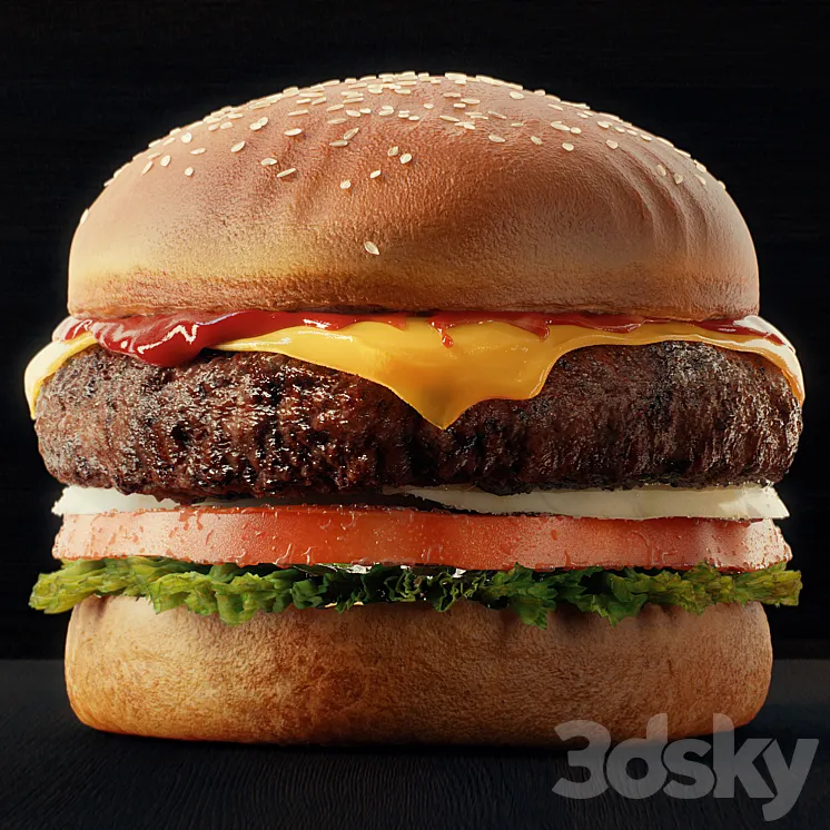 Burger 3DS Max