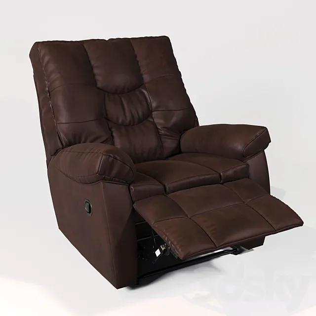 Burgett Espresso Power Rocker Recliner 3ds Max