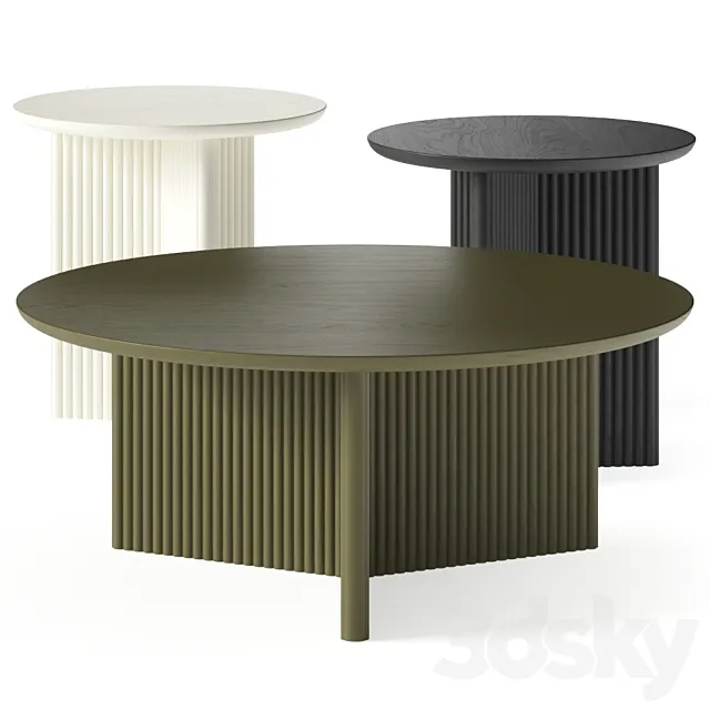 Burke Odeon Round Coffee Tables 3ds Max