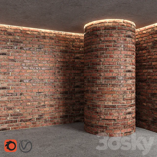 Burnt clinker bricks 3ds Max