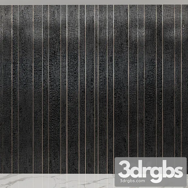 Burnt wood planks wall 3dsmax Download