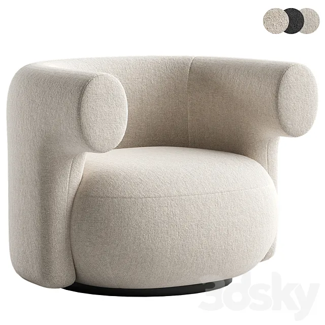 Burra Lounge chair 3ds Max