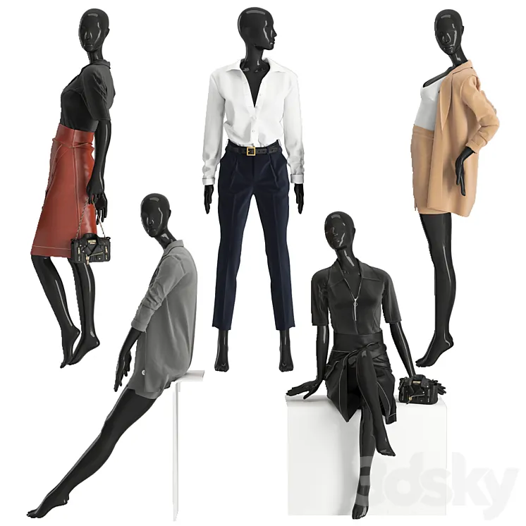 Business suits for women 3DS Max