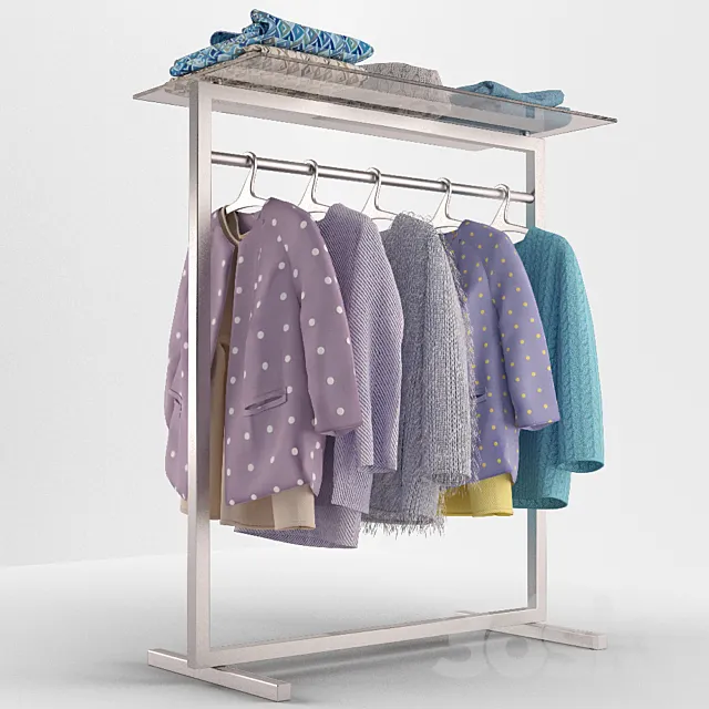 business with clothes rack 3DSMax File