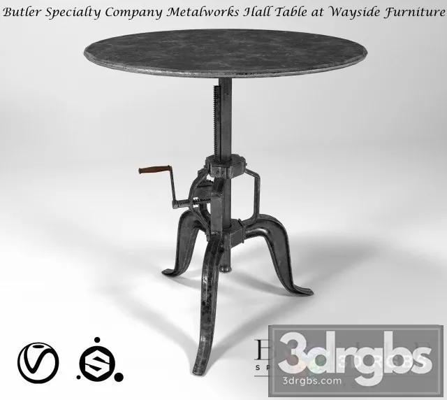 Butler Specialty Company Metalworks Hall Table at Wayside Furniture 3dsmax Download