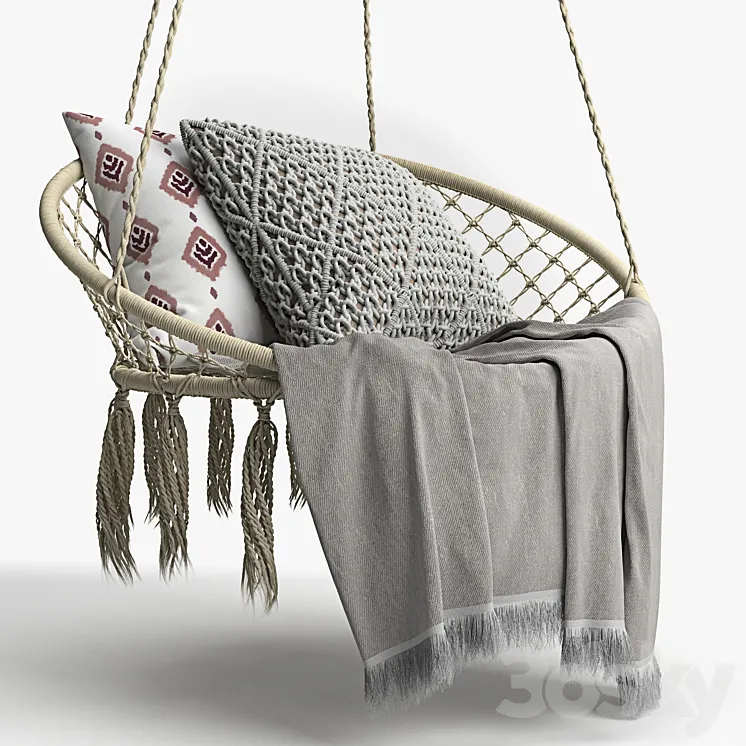 “BUTLERS PARADISE NOW “”Hammock chair with fringes””” 3DS Max