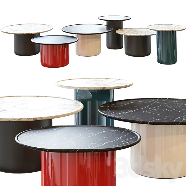 Button Tables by B&B Italia 3DS Max Model