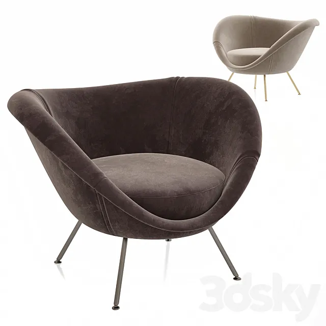 Buy Gio Ponti Love Chair 3ds Max