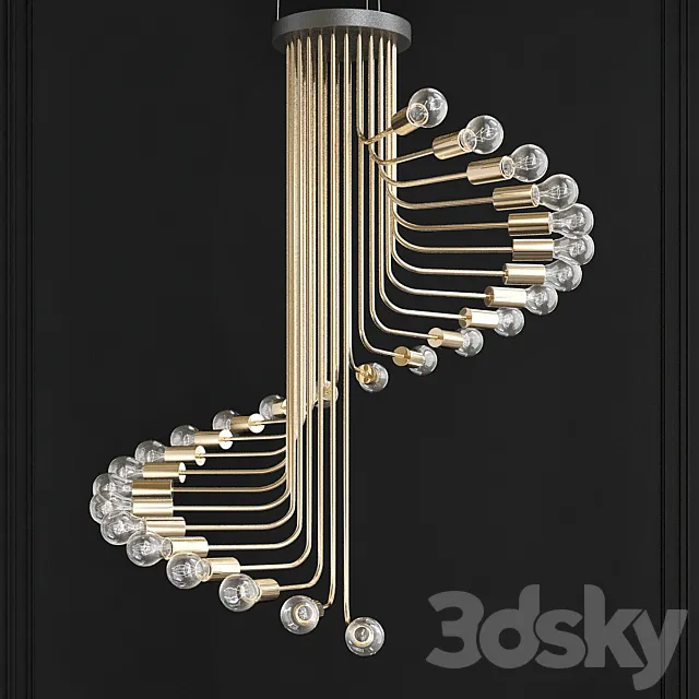 Buy Modern Loft Black Pendant Lamps at Lifeix Design 3DSMax File