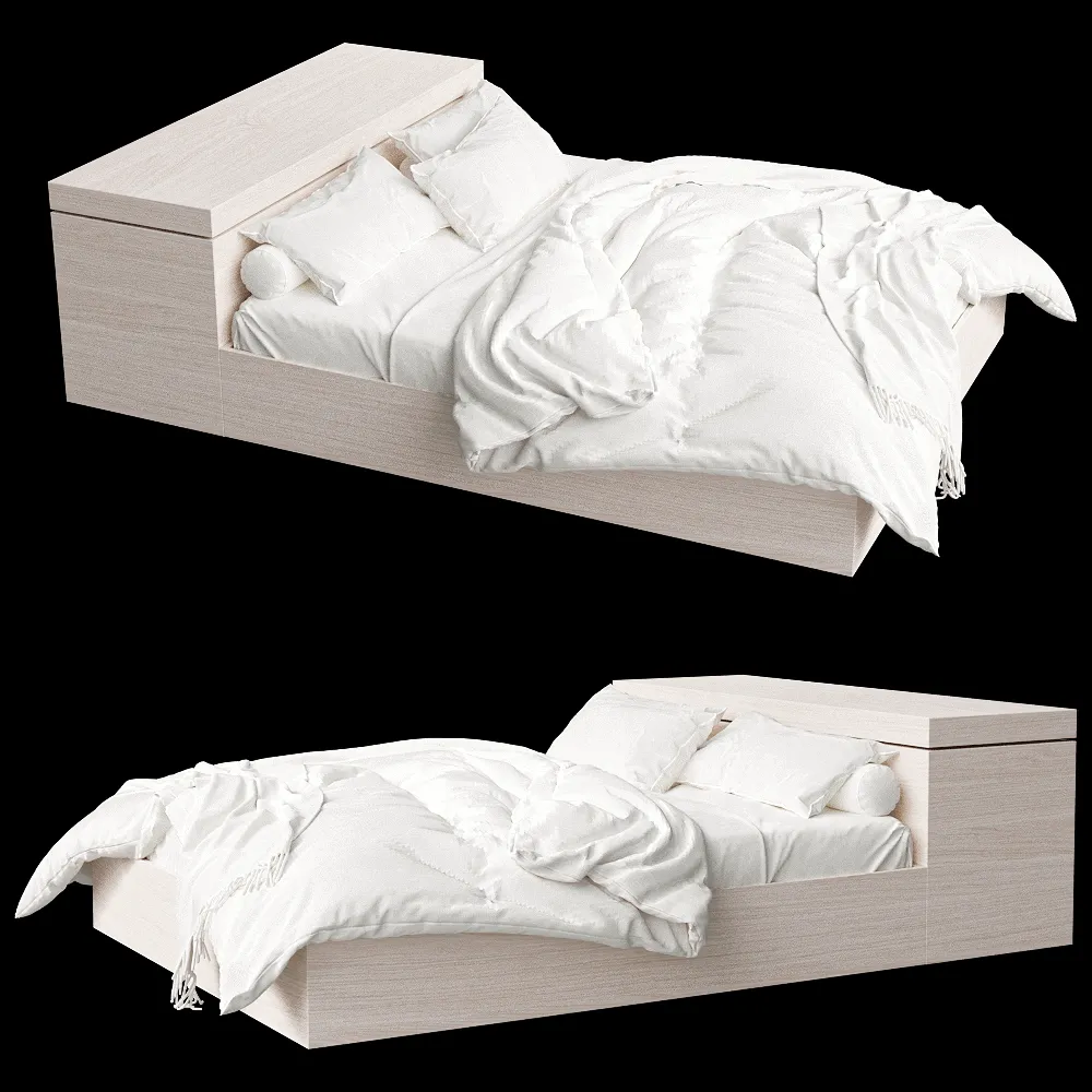 BY Furniture – BED-TABLE 3ds Max