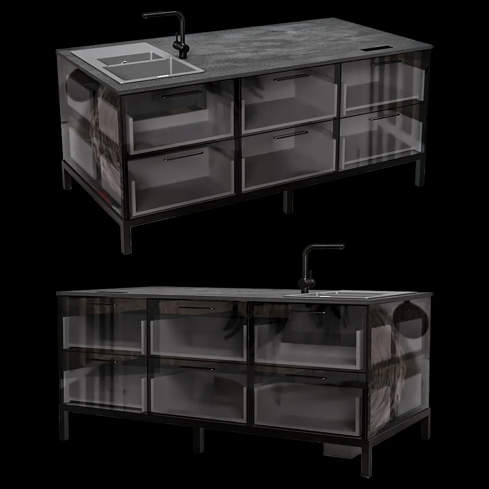 BY Furniture – GLASS KITCHEN 3ds Max
