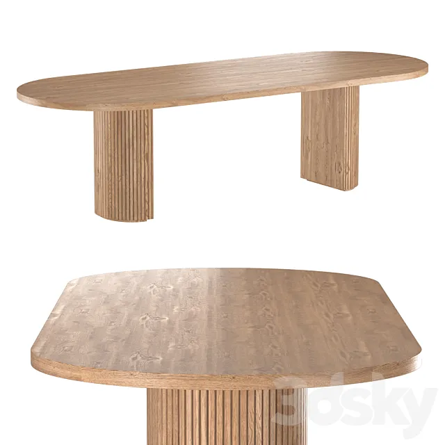 BYRON RECTANGULAR DINING TABLE 3DS Max Model