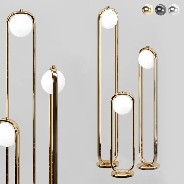 C Ball Floor Lamp 01 3DS Max Model